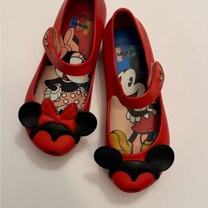 Mini Melissa Girls Mickey Minnie Shoes Size 11